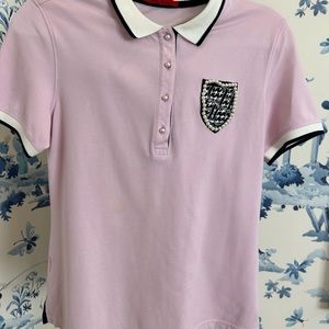 Carolina Herrera Pink Polo Shirt with Collar